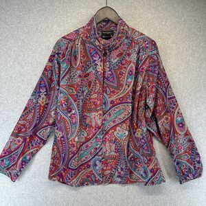Vintage Simone Alexander for Patty Woodard Womens Blouse Size 12 Multicolor